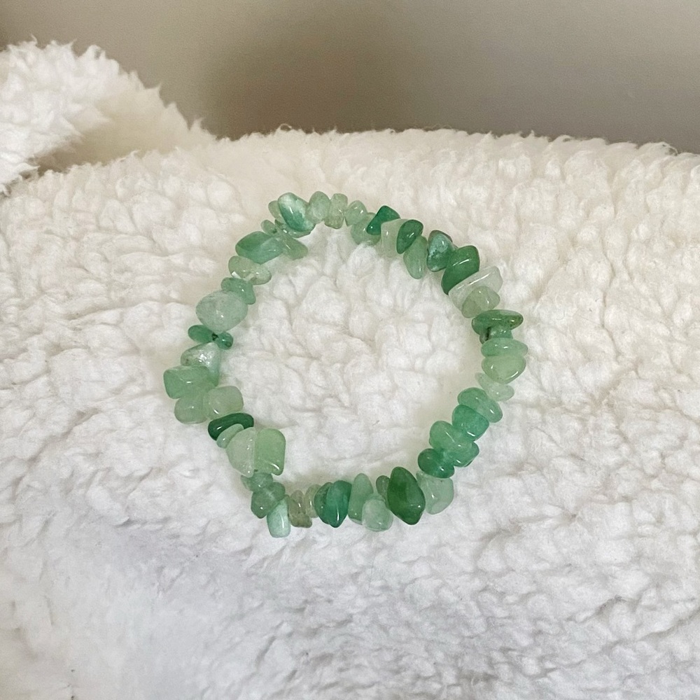 handmade green adventurine crystal bracelet